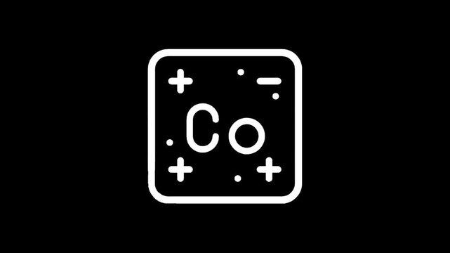 Periodic table element symbol for Cobalt (Co) with atomic number 27