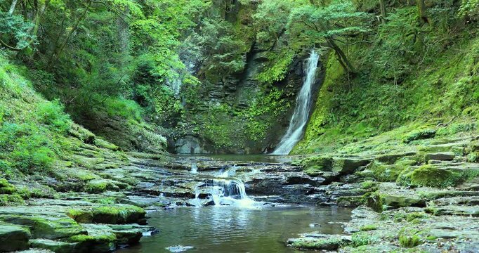Akame 48 Waterfalls in Mie Japan, Serene Forest Waterfall and Stream in 4K