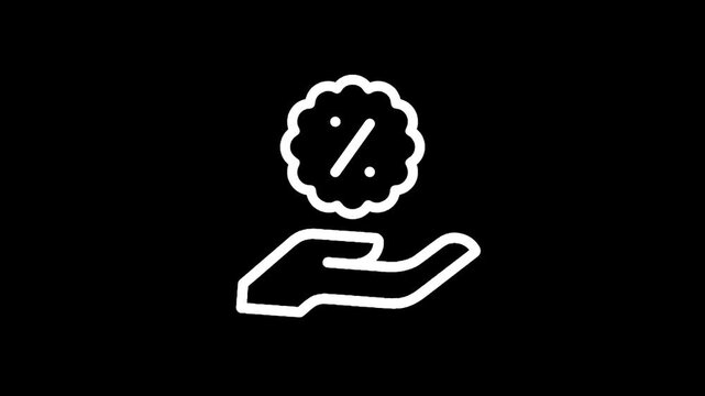 Hand holding a discount percentage symbol, representing savings and special offers