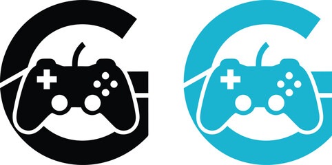 G letter with gamepad controller, gaming logo concept © Ridoy