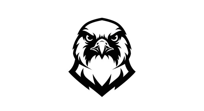 Graphic illustration of a bird of prey