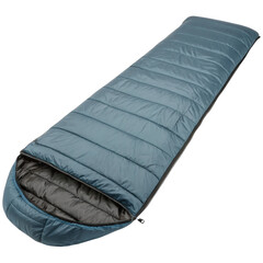 Versatile sleeping bag in stunning blue hue highlights camping essentials for outdoor adventures