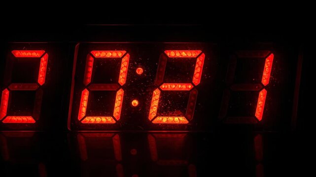 Digital Clock Display Showing Time Countdown and Count Up.