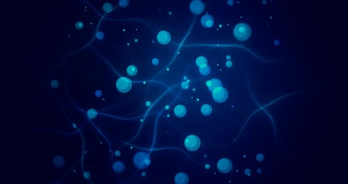 Silent Photon Tide Series - Dynamic Fluid Lines and Floating Particles Animation