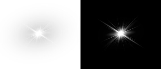 Bright sunlight with star shine flare overlay background