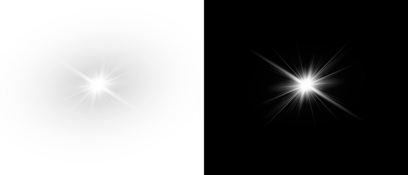 Bright sunlight with star shine flare overlay background