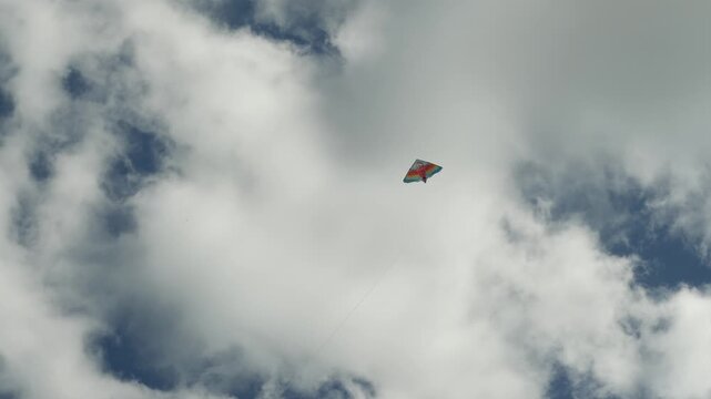 The sky is the limit as the kite flies, representing dreams and aspirations.