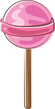 lollipop candy pastel doodle marker style