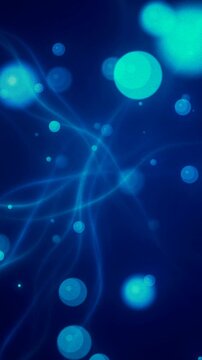 Silent Photon Tide Series - uturistic Neural Network Blue Bokeh Background 4K