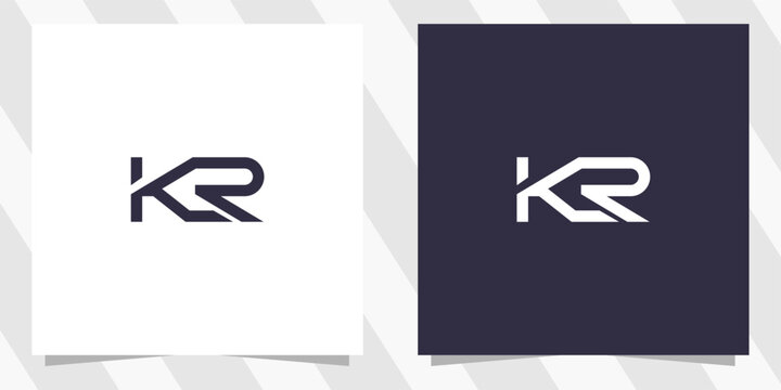 letter kr rk logo design vector