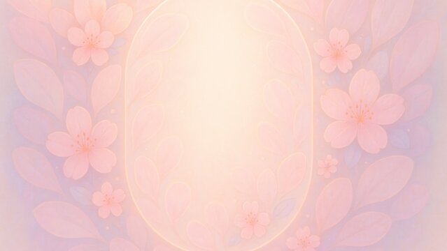 Delicate floral pastel illustration