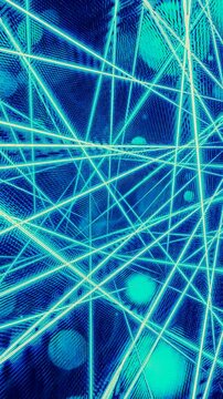 Silent Photon Tide Series - Futuristic Neural Network Blue Bokeh Background 4K