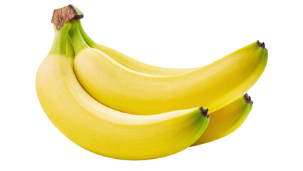 Isolated fresh ripe yellow banana bunch, delicious healthy organic tropical fruit snack. © Alaric