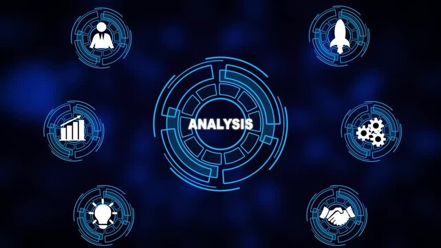 Analysis. Business, Technology, Internet and network concept. Digital technology background.