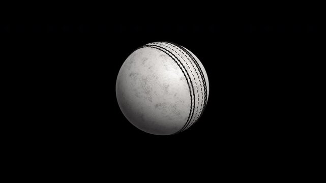 White Cricket Ball Spinning and Smooth Rotation Animation Video for Sports Broadcasting, Cricket Promotions, and Digital Media Projects