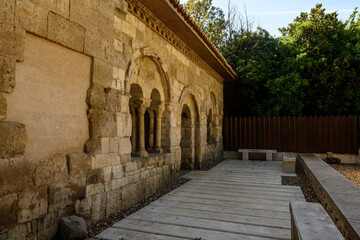 Fototapeta premium Romanesque monastery of Santa Cruz de la Zarza, located in Rivas de Campo