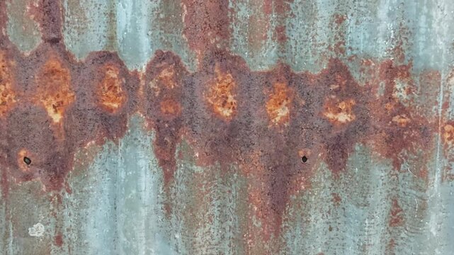 Zinc surface, old, rusty.