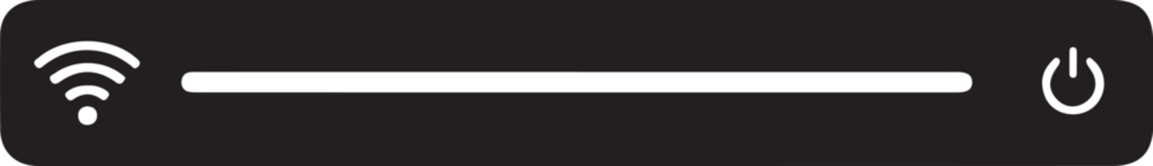  Smart WiFi Tube Light icon in silhouette on white background.