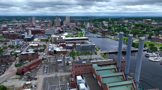 College Town Providence Rhode Island Cityscape and Streets
