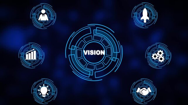 Vision. Business, Technology, Internet and network concept. Digital technology background.
