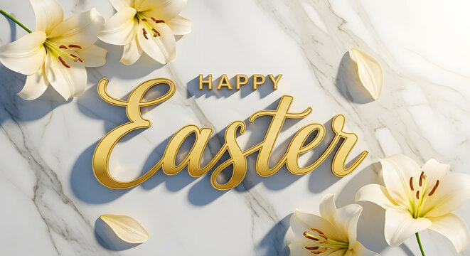 Elegant Happy Easter Luxury Gold Background