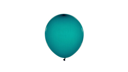 Isolated vibrant turquoise balloon a cheerful element for parties and festive events © Eustace