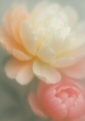 Fototapeta premium Soft pastel floral illustration