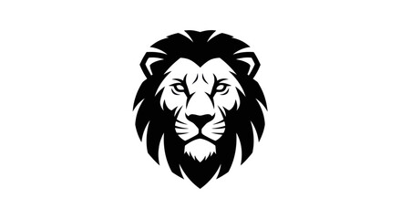 Fototapeta premium Lion head silhouette illustration