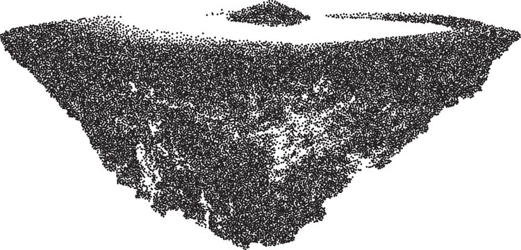 Abstract y2k retro stipple art shape brutalist halftone vector png transparent, geometry 2000s photocopy effect tattoo aesthetic