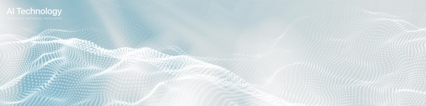 ai white dot minimal digital particle field background