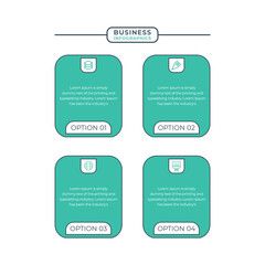 Fototapeta premium Business Infographic Template with Four Options