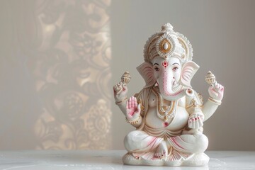 Fototapeta premium Ganesha handicraft porcelain figurine.
