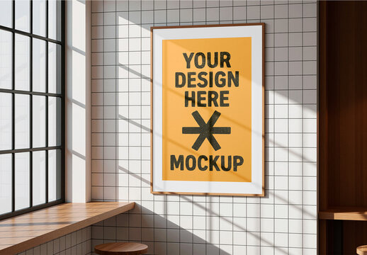 Framed Bakery Poster Mockup