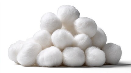 Pyramid of Cotton Balls - A Study in Balance and Symmetry