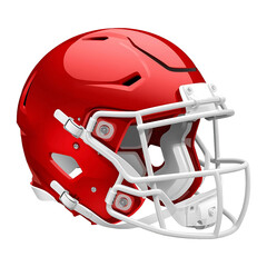 Fototapeta premium Red American Football Helmet PNG 