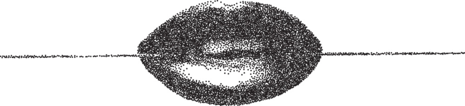Mouth smile retro y2k stipple design lip halftone brutalist urban vector png with clear background, tongue 2000s photocopy grunge tattoo gen z effect