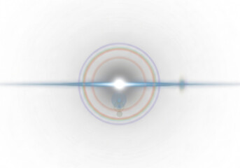 Abstract Digital Concentric Circles With a Bright Light Source