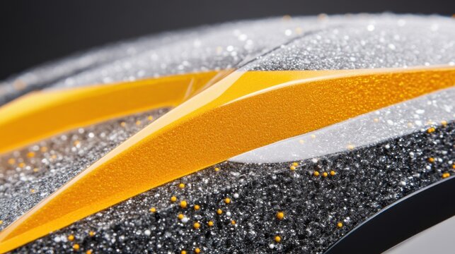 Close-up Macro View of Protective Helmet Material Texture