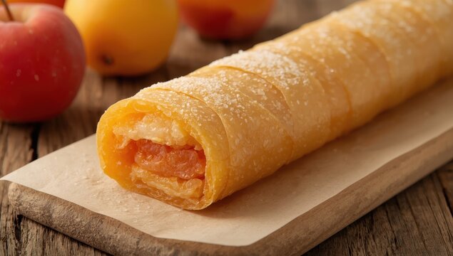 Dried pureed fruit dessert with apricot and apple