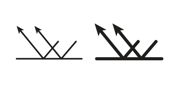 Reflect icon vector pack. Thin linear and black flat style.