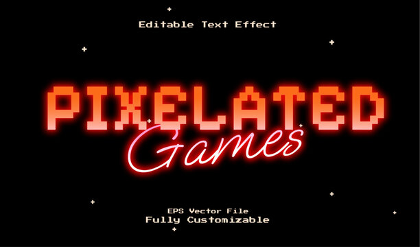 Pixelated Games Retro Title Text Effect