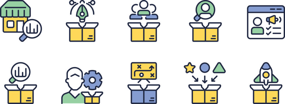 Illustrations of various software and application delivery concepts