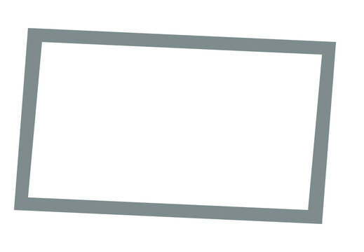 A rectangular gray frame on a white background with no contents inside