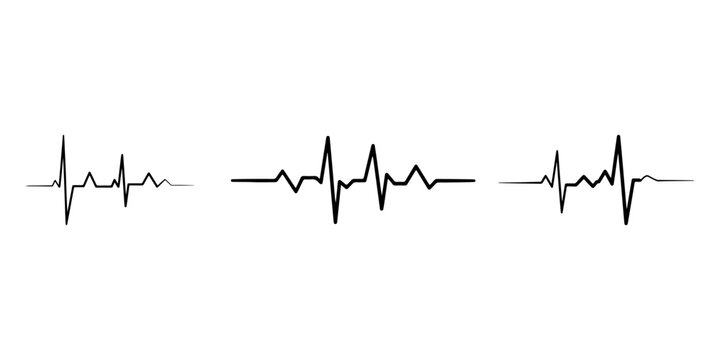 Medical heart rate line or pulse trace. electrocardiogram or ecg graph showing heartbeat rhythm, representing health, life, and urgent care