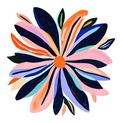 Fototapeta premium PNG Colorful a flower shape illustration pattern art.