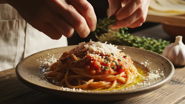 Chef preparing fresh ingredients for culinary creation