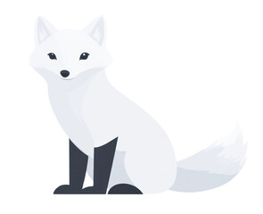 Fototapeta premium PNG Illustration of Arctic Fox fox wildlife animal.