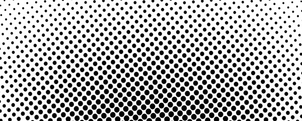 Halftone gradient. Dotted gradient, smooth dots spraying and halftones dot background seamless horizontal geometric pattern vector template set