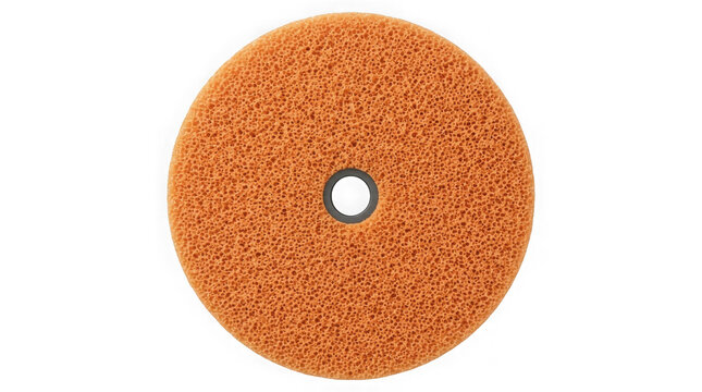 Orange Bumper Weight Plate Gym Equipment 3D Render Cutout