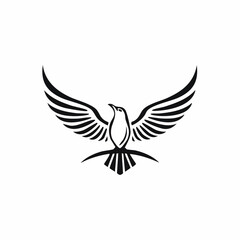 Obraz premium Elegant black and white illustration of a dove with outstretched wings, symbolizing peace, freedom, and hope in a minimalist design